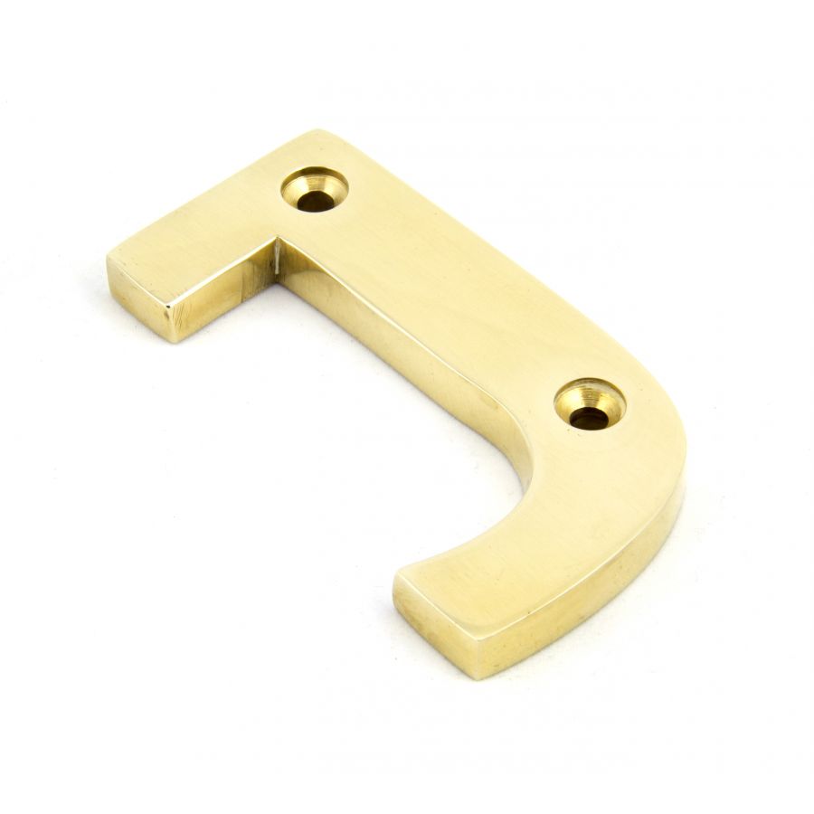 Polished Brass Letter J